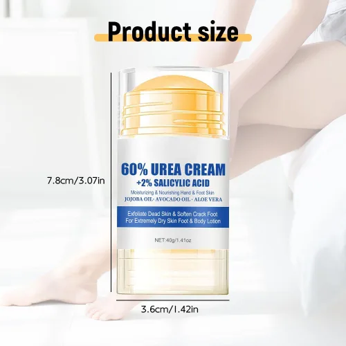 Miniatura 2 de Crema Hidratante y Anti-Grietas para Pies con 60% de Urea, 2026 NUEVA Crema Hidratante y Alivio de Grietas y Sequedad, Stick de Cuidado de Pies que
