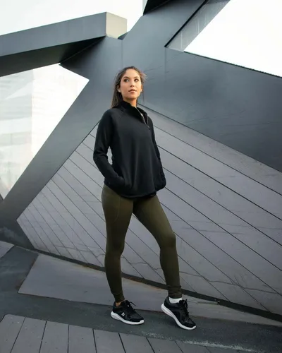 Miniatura 7 de RBX Leggings de forro polar para mujer con bolsillos con cremallera