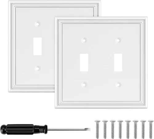 Miniatura 7 de Cubiertas blancas para enchufes de pared, placa decorativa moderna para interruptor de luz, cubierta de enchufe, placas de interruptor, cubierta