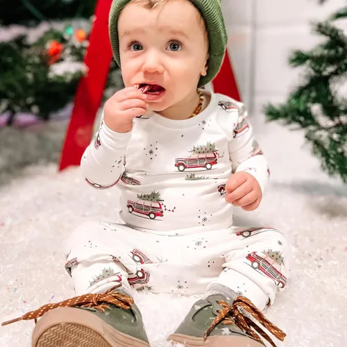 Miniatura 2 de Conjunto de sudadera de calabaza y pantalón para bebé y niño, de manga larga