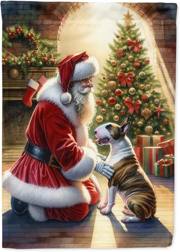 Miniatura 22 de Caroline's Treasures DAC4159CHF - Bandera de casa de Husky siberiano y Papá Noel para porche, grande, para colgar en la pared, poliéster