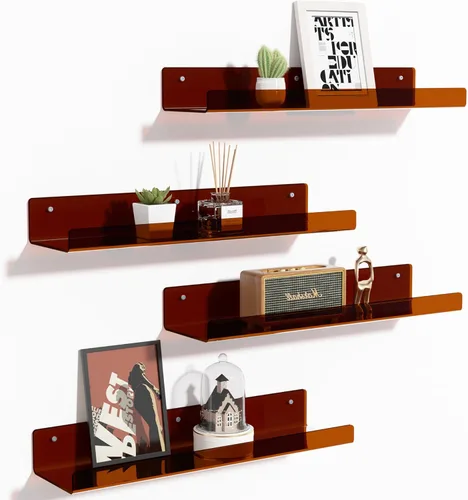 Miniatura 16 de upsimples Estantes acrílicos para decoración de pared, estante de exhibición de 15 pulgadas, organizador de perfumes para baño, dormitorio, sala
