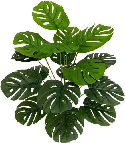 Plantas artificiales de Monstera, hojas de tortuga tropical falsas, arbustos de vegetación decorativa, planta falsa, hojas de palmera sintéticas,