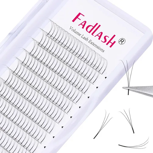 Miniatura 14 de Extensiones de pestañas postizas en abanico 10D Extensiones de pestañas postizas prefabricadas 0.05 0.07 de grosor Extensiones de pestañas postizas