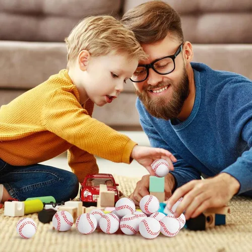 Miniatura 5 de Mini pelotas de béisbol para el estrés, paquete de 20 unidades, mini espuma de béisbol, juguete ansioso, juguete deportivo para niños, escuela