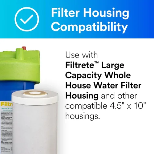 Miniatura 2 de Filtrete Filtro de agua para toda la casa de carbón activado granulado de gran capacidad 4WH-HDGAC-F01. para uso con sistema 3WH-HD-S01