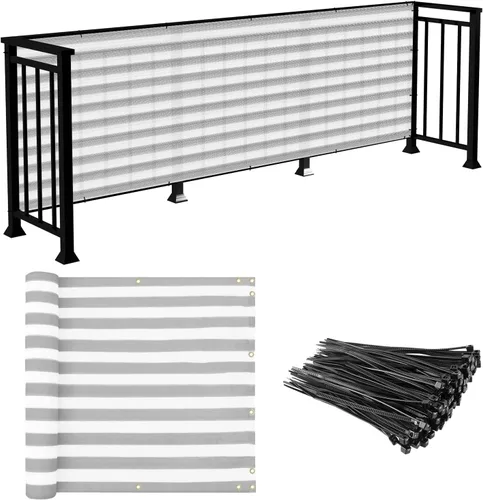 E&K Sunrise - Malla de privacidad para terraza, balcón, porche, cubierta, protección al aire libre, cerco de protección, red de patio, piscina,