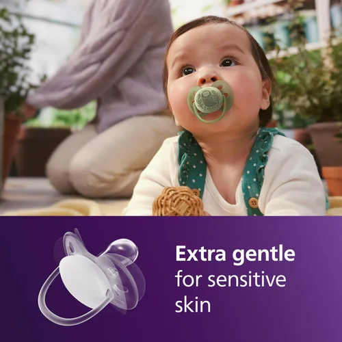Miniatura 2 de Philips Avent Chupetes ultrasuaves – Diseño ortodóntico, para bebés de 6 a 18 meses, escudo flexible, pezón simétrico de silicona, sin BPA, 2