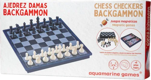 Miniatura 4 de Aquamarine Games - Ajedrez, Damas y Backgammon Magnético (CP024)