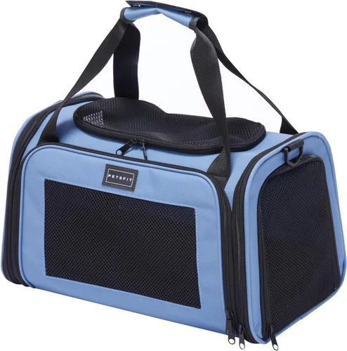 Miniatura 16 de PETSFIT Transportador de gatos grandes, transportador para perros pequeños de menos de 25 libras, transportador suave para mascotas, jaula para Rosa