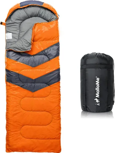 Miniatura 14 de MalloMe Sacos de dormir para adultos para clima frío y cálido, saco de dormir para mochileros para niños de 10 a 12 años, niñas, niños, ligeros