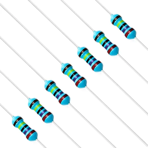 Miniatura 74 de Chanzon 100pcs 1/4W (0.25W) 62 Ohmios Resistencia fija de película metálica Ohmios 0.01 ±1% Tolerancia 62R MF Resistencias de orificio pasante