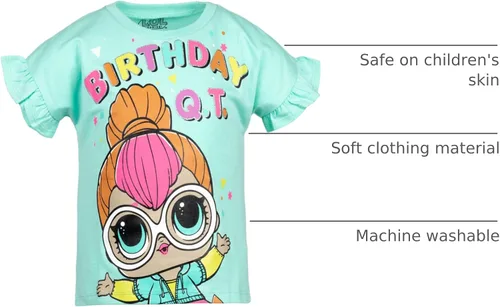 Miniatura 8 de L.O.L. Surprise! Diva Bon Bon Queen Bee Neon QT Camiseta de cumpleaños para niñas de niño pequeño a niño grande