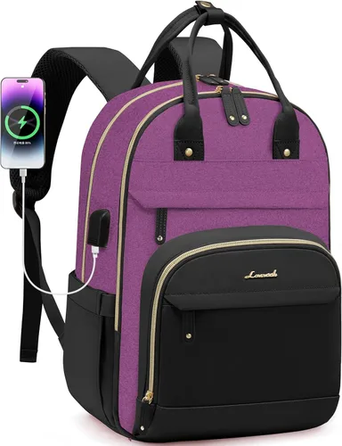 Miniatura 13 de LOVEVOOK Mochila para mujer, mochila para laptop de 15.6 pulgadas, mochilas escolares, bolsa antirrobo, bolsa antirrobo impermeable