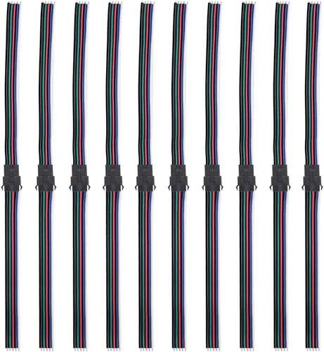 Miniatura 6 de 10 pares 2pin JST SM hembra/macho conectores 5.9 in 22 AWG cable para 5050 3528 5630 FCOB 3014 COB luz de tira LED de un solo