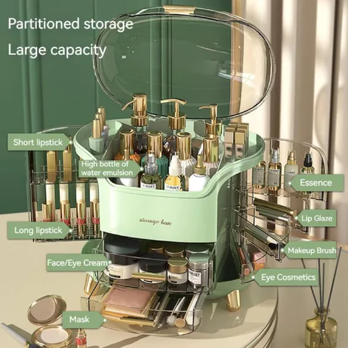 Miniatura 4 de Omeily Organizador de Maquillaje Grande Mejorado Organizador de Tocador de Encimera Organizador de Cosméticos Caja de Almacenamiento de Maquillaje
