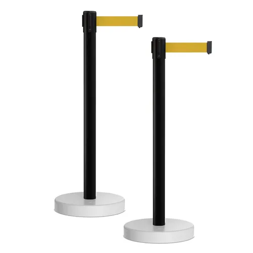 Miniatura 38 de Crowd Control Warehouse - CCW Juego de 2 puntales retráctiles de barrera de cinturón, base rellenable de agua MSH630-11 cinturón de pie, cinturón