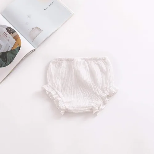 Miniatura 5 de Conjunto de 3 piezas de pantalones cortos para recién nacidos, para bebés, niñas y niños, mezcla de lino y algodón, lindos pantalones cortos