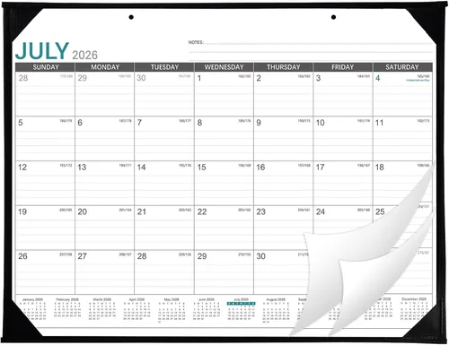 Miniatura 9 de Calendario de escritorio 2026, calendario de escritorio 2026, calendario de escritorio de 17 x 12 pulgadas, enero de 2026 a diciembre de 2026