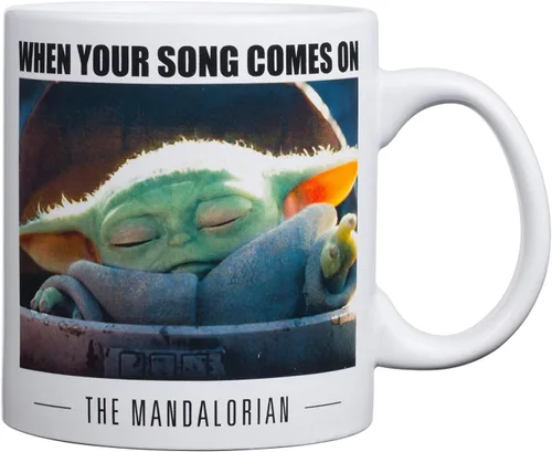 Miniatura 12 de Silver Buffalo Star Wars The Mandalorian The Child Stands, taza de café de cerámica, 20 onzas The Child Stands-Negro
