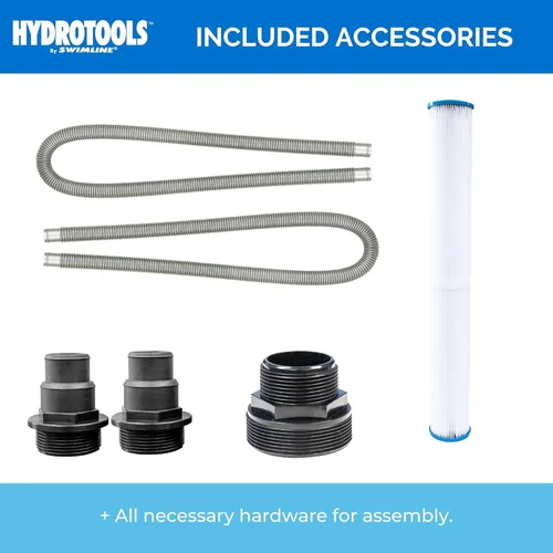 Miniatura 7 de Swimline Hydrotools - Sistema de filtro de cartucho para piscinas sobre tierra, 8 pies cuadrados con bomba de 0.3 THP, para piscinas de hasta 9000