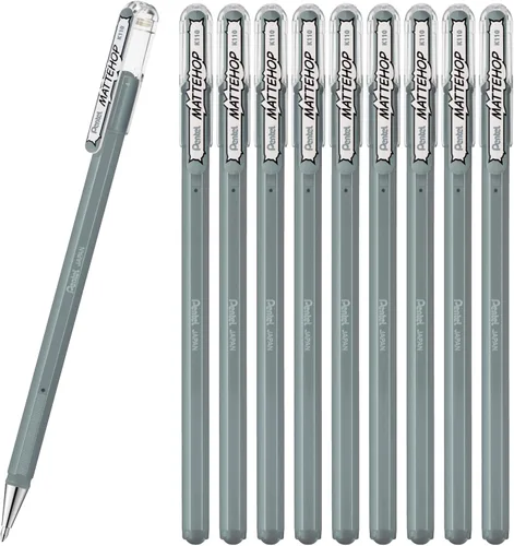Miniatura 20 de Pentel Mattehop - Cartera con rodillo de gel de 0.039 in, 7 piezas, colores originales Surtido