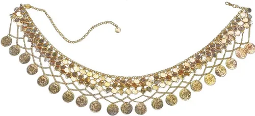 Loftus International Bollywood Gold Coin - Accesorio para adultos, cintura dorada, talla única, artículo novedoso