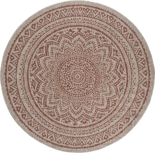 Miniatura 105 de SAFAVIEH Alfombra lavable para exteriores, colección Courtyard - Pasillo de 2.3 x 8 pies, color beige claro y marrón claro, no desprende pelusa