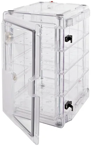 Miniatura 9 de SP Bel-Art Secador Clear 3.0 Gas-Purge - Armario desecador de purga de gas, 1.55 pies cúbicos ámbar con puertos de gas, diseño de cámara desecante