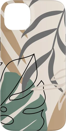 Miniatura 14 de Funda abstracta minimalista exótica para iPhone 13 Pro Tropical Botanical Beige Brown