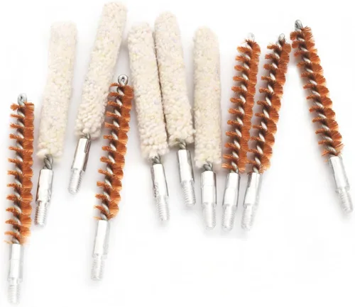 Miniatura 6 de Kit de 10 Cepillos/Hisopos para Ánima, Cepillos de Limpieza para Ánima de Escopeta/Pistola (.30 Cal)