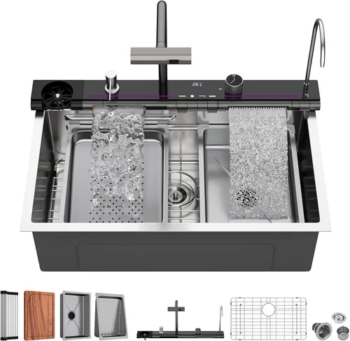 Miniatura 48 de Fregadero de cocina para exteriores, 21 x 20 pulgadas, fregadero de barra para exteriores, fregaderos de cocina de acero inoxidable de montaje
