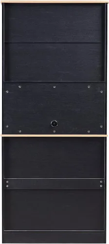 Miniatura 6 de RuiSiSi Gabinetes negros de despensa para almacenamiento de cocina con puertas armarios de bufé independientes despensas de cocina de granja