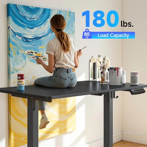 Miniatura 6 de BIZUM - Escritorio de pie eléctrico de 40x24 pulgadas con ajuste de altura y configuraciones de memoria, escritorio ergonómico para sentarse o estar