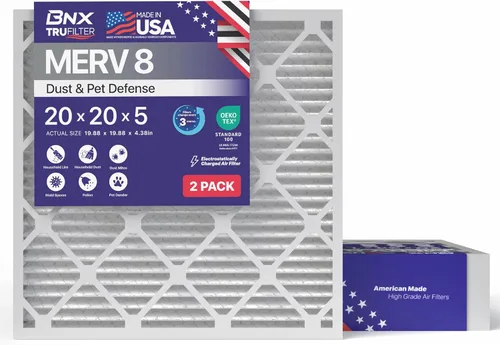 Miniatura 30 de BNX TruFilter - Filtro de aire MERV 8 de 16 x 25 x 1 pulgadas (paquete de 12) – Fabricado en Estados Unidos – Protección contra el polvo