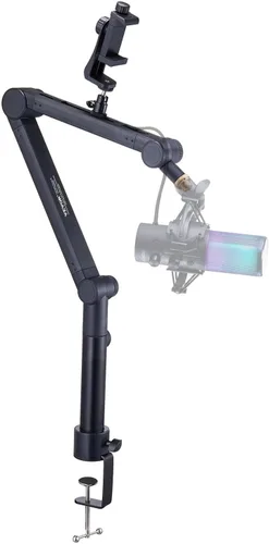 Miniatura 13 de VEVOR Brazo de brazo de micrófono, con abrazadera de montaje de escritorio, soporte de micrófono ajustable con gestión de cables, giratorio de 360°