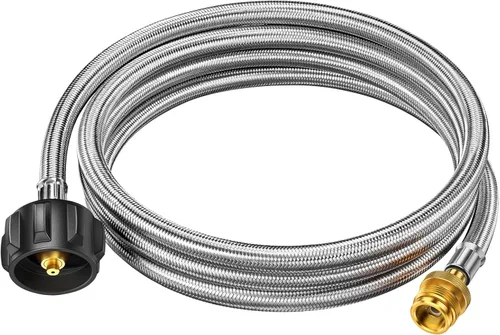 La manguera de propano de 8 pies conecta la parrilla/calentador portátil de 1 libra a un tanque de propano de 20 libras, para Buddy Heater, parrilla