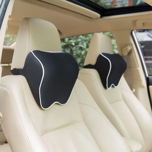 Miniatura 5 de Paquete de 2 almohadas para el cuello del asiento del automóvil, almohada de apoyo para la cabeza del cuello para aliviar la fatiga del cuello