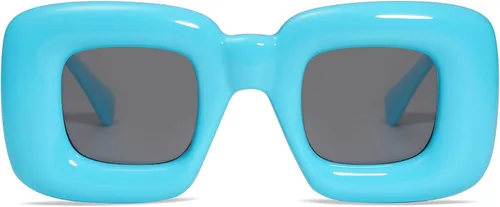 Miniatura 3 de VANLINKER Lindas gafas de sol cuadradas infladas para mujeres y hombres, gafas gruesas retro con marco grueso divertido máscara sombras VL9733