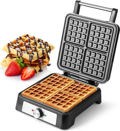 Miniatura 10 de UVFAST Mini Prensa para Panini y Parrilla Sandwichera Eléctrica 3 en 1, Prensa para Panini y Parrilla Sandwichera, Abre 180 Grados para Parrilla