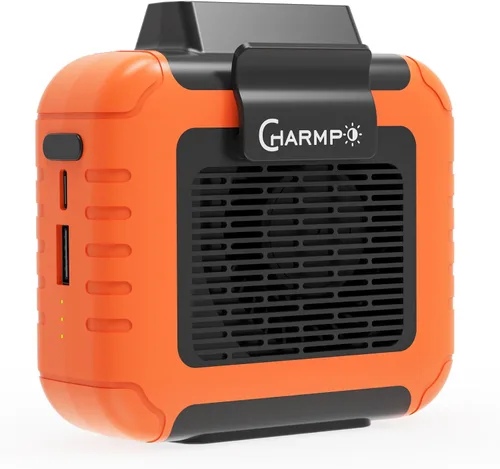 Miniatura 14 de Ventilador de cintura portátil – Batería de 6000 mAh, 3 velocidades, flujo de aire fuerte, hasta 16 horas de tiempo de trabajo, ventilador portátil