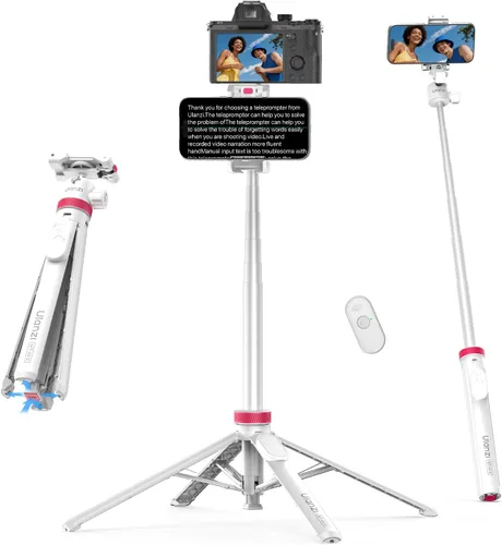 Miniatura 10 de ULANZI Trípode para teléfono abierto automático de 0.01s con control remoto, MT44B 59 pulgadas para selfie stick trípode con doble montaje