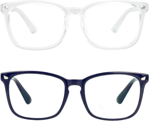 Miniatura 15 de LifeArt 2 pares de anteojos de bloqueo de luz azul con bisagra de resorte, anteojos para computadora, anteojos de juegos, gafas de TV para mujeres