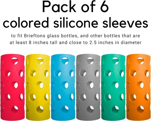 Miniatura 2 de Brieftons Fundas de silicona: paquete de 6 fundas de protección antideslizantes aisladas, ultra gruesas y duraderas, mejores que el neopreno