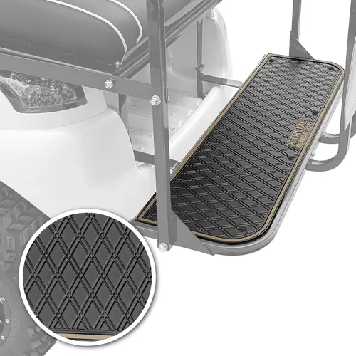 Miniatura 2 de Xtreme Mats - Tapete para carrito de golf para escalones de reposapiés orientados hacia atrás y kits de asiento trasero, forro de goma para Genesis