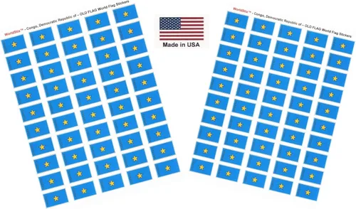 Miniatura 248 de 100 calcomanías de la bandera de Alaska; 1.5" x 1" hechas en Estados Unidos, calcomanías autoadhesivas de la bandera del estado para álbumes