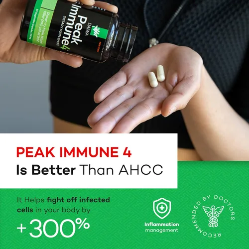 Miniatura 6 de Daiwa Peak Immune 4 - Potenciador natural del sistema inmunológico + aceite de krill Daiwa - Cápsulas de aceite de krill Omega 3