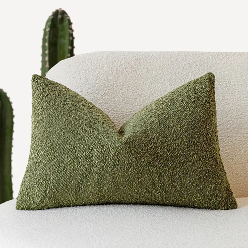 Miniatura 89 de Foindtower Fundas de almohada decorativas con textura de boucle, fundas de almohada sólidas, neutrales, suaves y acogedoras para silla, sofá