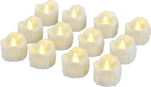 eLander Velas LED de té sin llama con temporizador, 6 horas encendidas y 18 horas apagadas, 1.4 x 1.3 pulgadas, blanco cálido, [paquete de 12] Nuevo