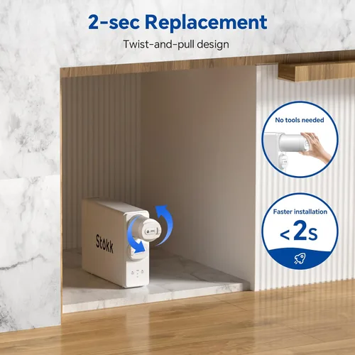 Miniatura 5 de Compatible con las series S1, S1 Plus y S1 Pro – Filtro Stokk RS1-PPC, repuesto para sistema de ósmosis inversa, vida útil de 6 a 12 meses
